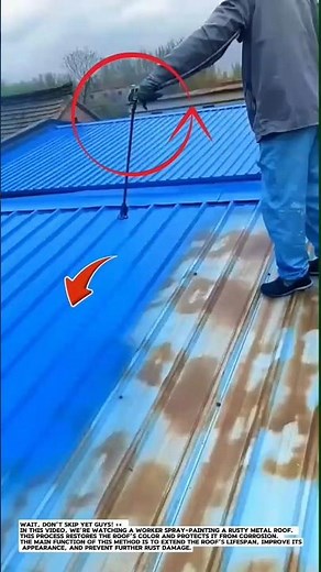 Rusty Roof Transformation — Spray Paint Restoration Technique!.