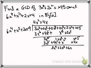 Finding the GCD of two polynomials over a finite field