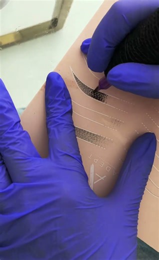 Practicing Ombre Powder Brows on Practice Skin 😜 | Brow Training