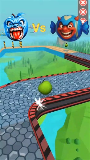 Going Balls || Toffee ball vs Apple ball 🍎 Let's find out winner? 🤔#youtubeshorts​ #goingbolls​