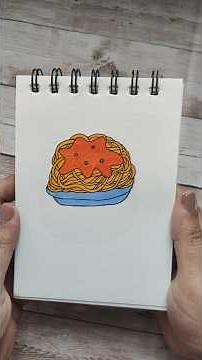how to draw noodles / spaghetti 🍝 #shorts #youtubeshorts #art