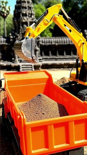 Mini Construction Marvel! Toy Excavator & Dump Truck in Action 🚧