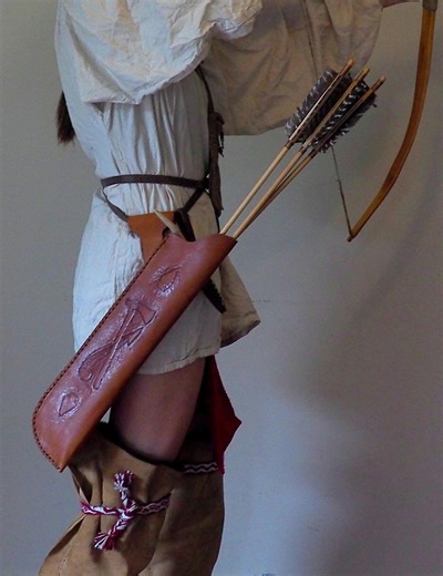 Handcrafted Genuine Leather Side Quiver With Native American Engravings - Etsy Canada