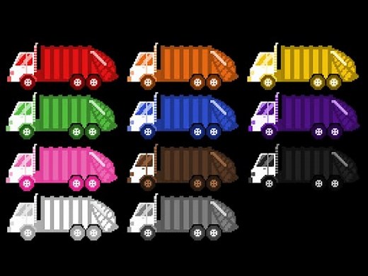 Garbage Truck Colors - Street Vehicles - The Kids' Picture Show (Fun & Educational Learning Video)