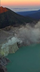 Kawah Ijen From Above | Turquoise Crater Lake at Sunrise (East Java, Indonesia)