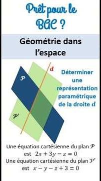 Intersection de deux plans - Géométrie #geometry #maths