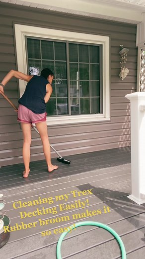Norwex Rubber Broom for Trex Composite Decking Cleaning