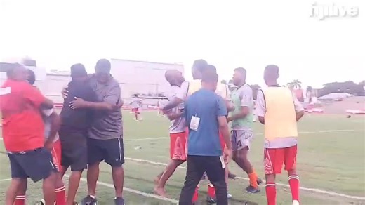 Labasa bench reacts after winning the 2022 Battle of the Giants at Churchill Park in Lautoka. | FijiLive