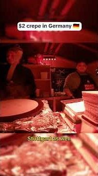 $2 crepe in Germany 🇩🇪 #streetfood #germanfood #travel #christmasmarket