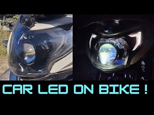 Best LED Head Light Modification for Motorcycle Using Car Projector LED for H4 socket || MEGA PISTON