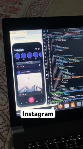 Flutter instagram Home page 📱 | flutter instagram clone #appdevelopment #coding #flutter