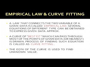 Empirical Laws and Curve Fitting : Graphical method