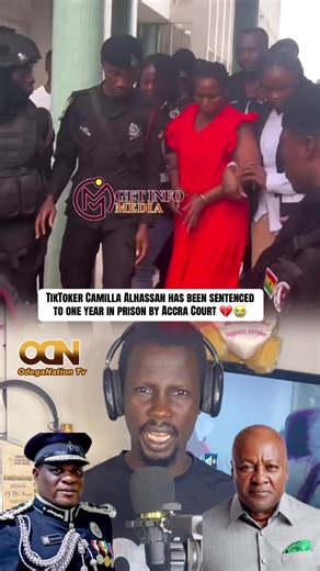 🚨 TikToker Camilla Alhassan has been sentenced to one year in prison by the Accra Circuit Court after pleading guilty to charges of offensive conduct and the publication of false news. #odeganationtv #ghana #NPP #NDC #GhanaNews