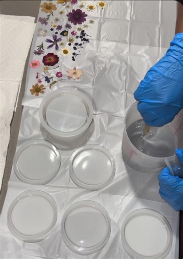 Beautiful Handmade Flower Coasters with Resin