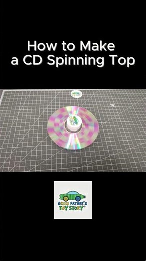 How to Make a CD Spinning Top | DIY Toy with Recycled Materials #spinningtop #cd #diycrafts