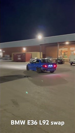 1997 BMW E36 with a built L92 out of a Cadillac Escalade. First drive! #l92 #e36drift #e36 #ls3