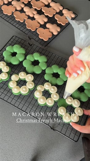 SUN OCEAN CAKES & MACARONS on Instagram: "December details 🤍 Delicate macarons, festive shapes, calm joy ✨ #christmasmacarons #macaronsusa #macaronfilling #macarons #macaronshells"