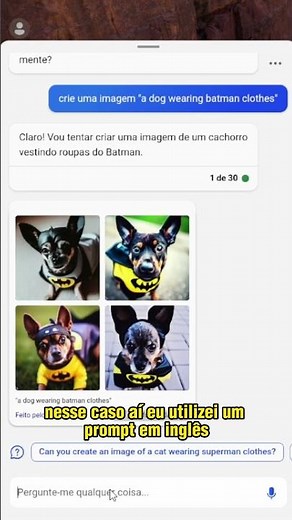 Como criar imagens com #IA #Bing Chat grátis - Text to image