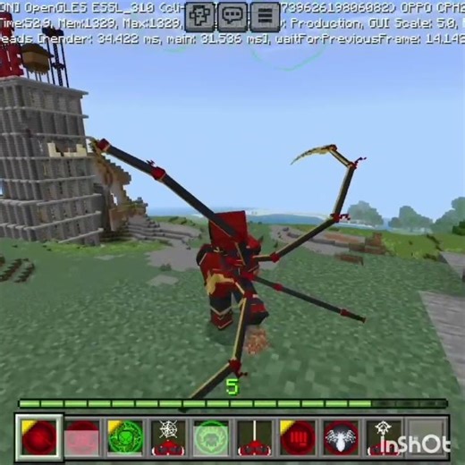 all powerful attacks in Minecraft Spider-Man mod #minecraft #gaming