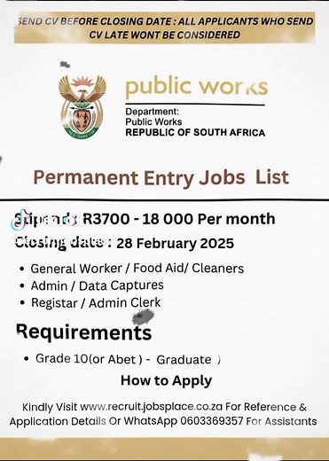 Government Hiring for General Workers in 2025