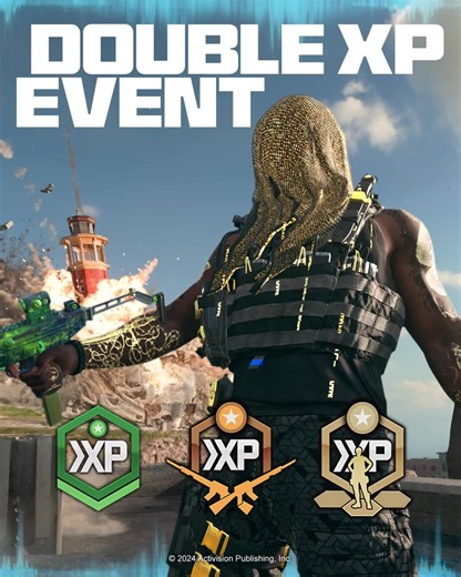 Level up twice as fast ⏩ Earn double Rank, Weapon, and Battle Pass XP from 10/05 until 13/05. | Call of Duty