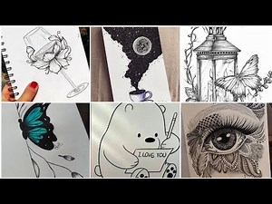 Aesthetic & unique Drawing ideas|| Satisfying art ideas || Most cute & beautiful drawing