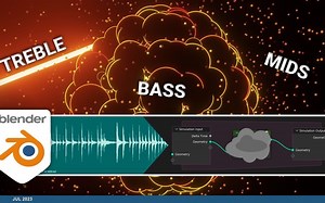Blender 声音反应几何节点教程音频音乐模拟（中英文字幕）_哔哩哔哩_bilibili