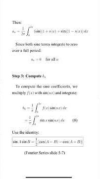 How to Apply the Fourier Series Formula (Step-by-Step with sin(x))