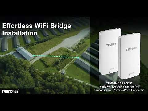 Trendnet's Pre-Configured 5GHz Outdoor Bridge Kit - TEW-840APBO2K - Technical Walkthrough