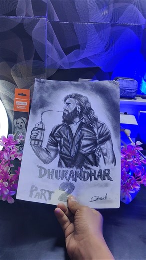 DHURANDHAR revenge 🥶❤️ #workingartist #drawing #myartistlife #dhurandhar #ranveersingh #dhurandhar2