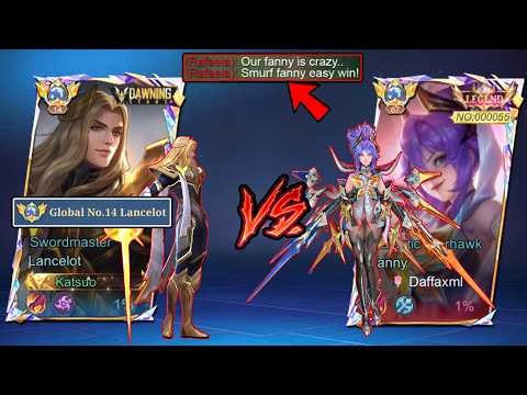 GLOBAL LANCELOT VS AGGRESSIVE FANNY GALACTIC STARHAWK LEGEND SKIN IN SOLO RANK!! 💀 - MLBB