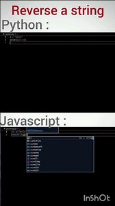 Reverse a string python vs Javascript #shorts #coding #trending
