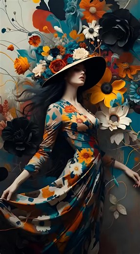 Surreal Flower Animation – Woman Dancing in Floral Magic [Video] in 2026 Surreal flowers, Visual poetry, Dance art