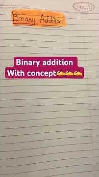 Binary addition || #binaryaddition #computerscience