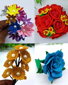 Beautiful Foam Flower - How to Make Flower - DIY Handmade Crafts #diy #flowers #decor | Craftsome