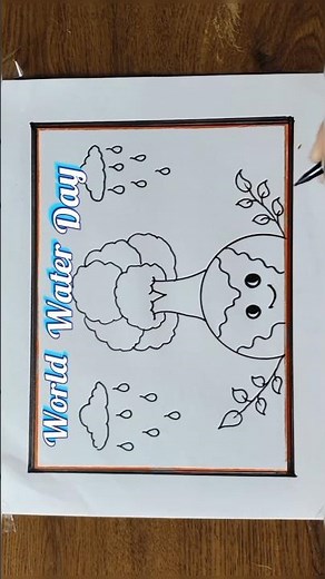 save Water Drawing #shorts #art #drawing #nidhiarts