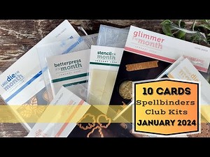 10 Cards Spellbinders January 2024 Club Kits