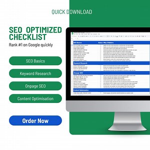 SEO Checklist Template: Excel Sheets, Competitor Analysis & Audit (digital Download) - Etsy
