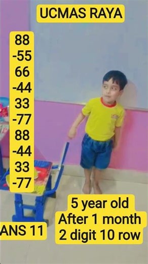 5-Year-Old UCMAS Student Visualizes Numbers After Just 1 Week! | Abacus Magic