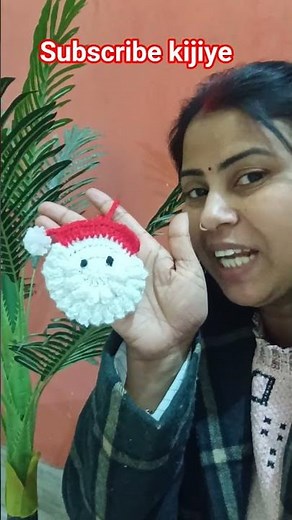 👆crochet easy Santa tutorial❤️#crochet#crocheting#diy#craft#art#youtube#shorts@sandhyascraft