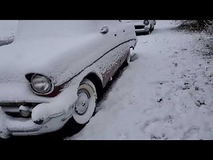 Snowy 1957 Chevy Bel Air Cold Start