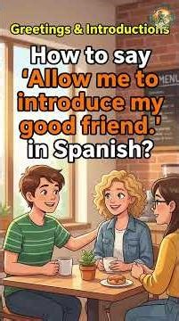 How to say 'Allow me to introduce my good friend.' in Spanish? | Learn Spanish
