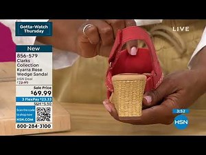 Clarks Collection Kyarra Rose Nubuck Wedge Sandal