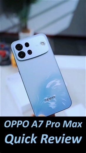 OPPO A7 ProMax Quick Reveiw: 1. Design: 3D Relief back, looks like waves under light; More below↓