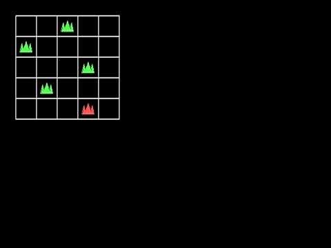 N Queens Problem [5x5] [Backtracking Method] [C Program]
