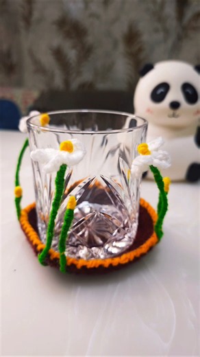 crochet pop-up viral garden coaster ❤️ #diy #crochet #gardencoaster