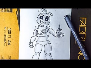 How to DRAW TOY CHICA - Five Nights at Freddy's | How to DRAW FNAF Characters