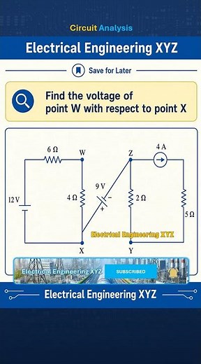 ⚡Solve This Circuit in 30s! Find Voltage W.r.t X 🔥 Electrical Engineering XYZ #472