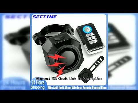 Sectyme Bike Alarm Wireless Waterproof Bicycle Alarm Security-protection Alarm Security System USB C