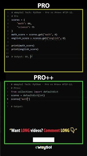 Python Pro vs Pro++: dict.get() vs defaultdict Explained(Python TIP12) #python #coding #learnpython